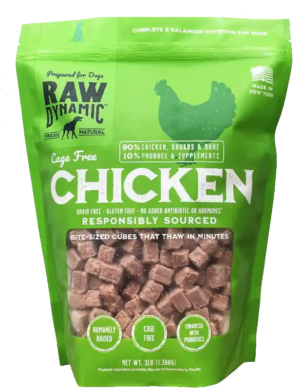 Raw Dynamic Dog Frozen Chicken 3 Lbs