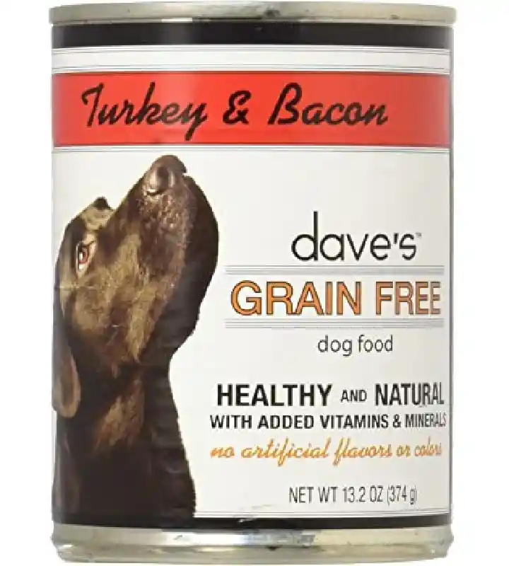 Dave's Grain Free Turkey and Bacon Canned Dog Food Dave's Grain Free Turkey and Bacon Canned Dog Food