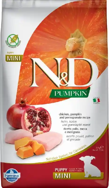 Farmina N&D Dog Pumpk, Ckn & Pom Puppy Mini 5.5lb