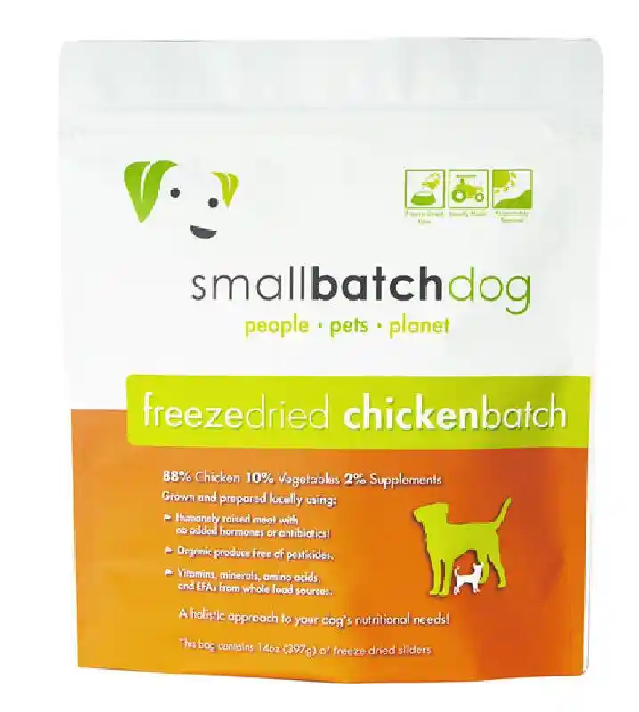 Small Batch Dog Freeze Dried Chicken Sliders 25 Oz