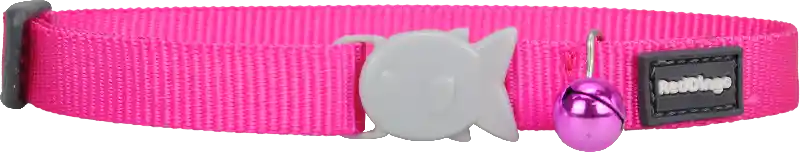 Red Dingo Cat Collar Plain Hot Pink 12mm