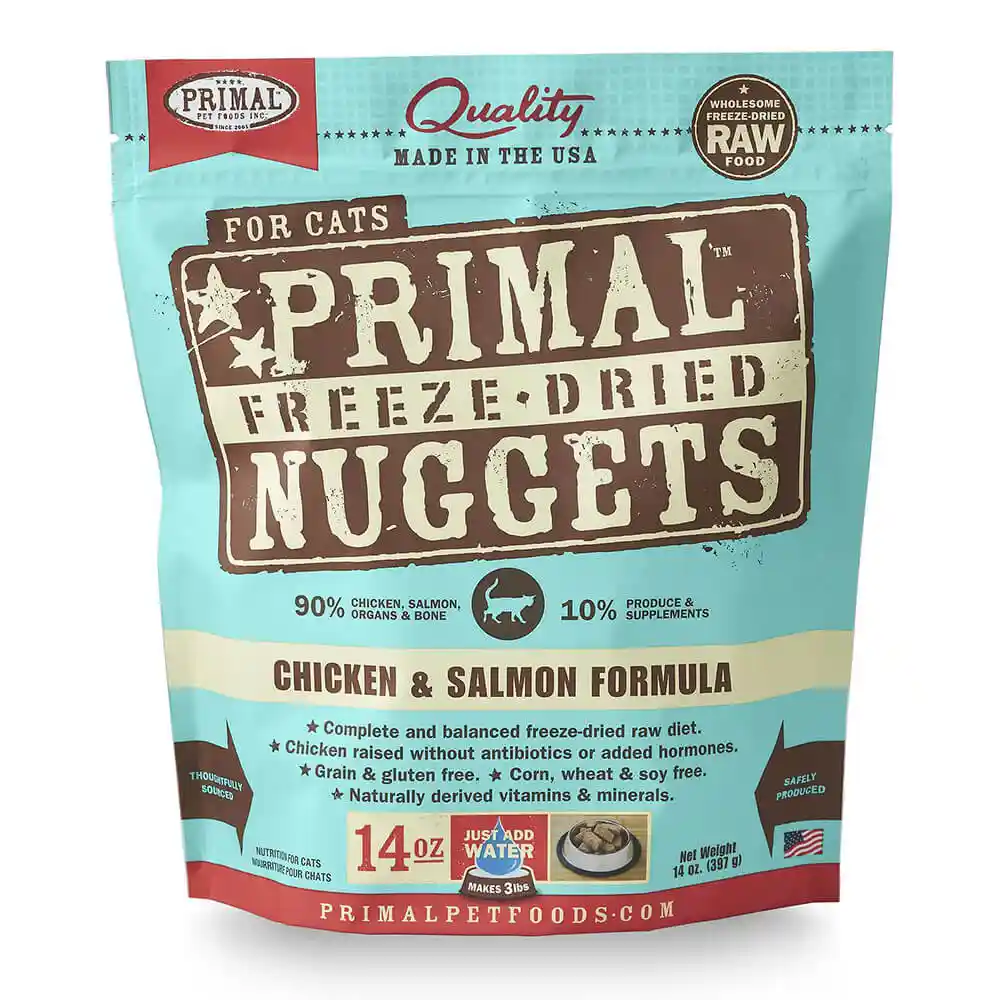 Primal Freeze-Dried Raw Cat Chicken & Salmon 14 Oz
