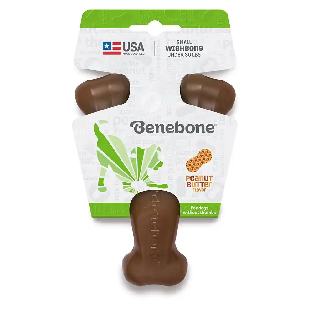 Benebone Wishbone Dog Chew Peanut Butter Mini