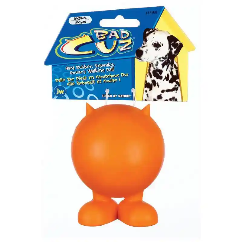 JW Pet Dog Toy Bad Cuz Assorted Colors Medium