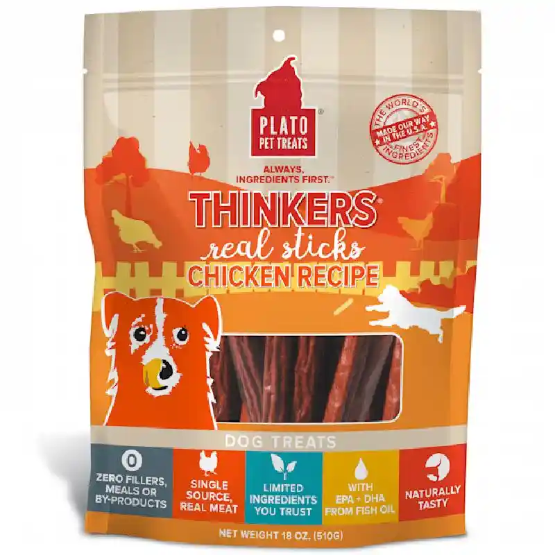 Plato Thinkers Chicken Treats 18 Oz