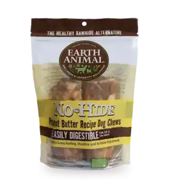 Earth Animal No Hide Peanut Butter Chews 7" 2 Pack