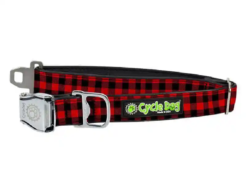 Cycle Dog Collars Red Plaid Collection Large