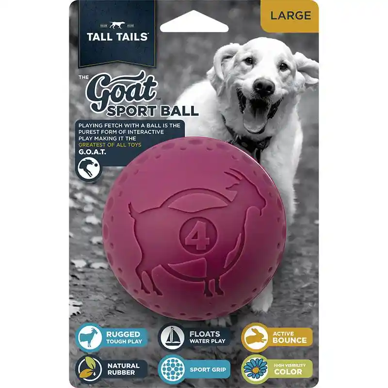 Tall Tails Toy Goat Ball Purple 4"