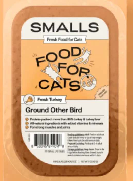 Smalls Cat Frozen Gently Cooked Ground Turkey 5 Oz 6/pack