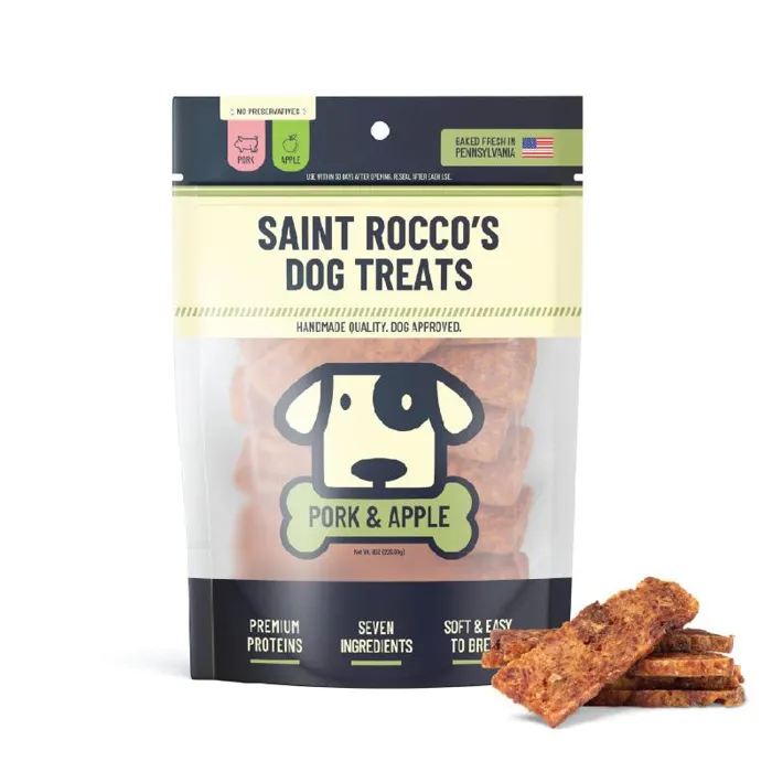 Saint Rocco's Dog Treat Pork & Apple 8 oz
