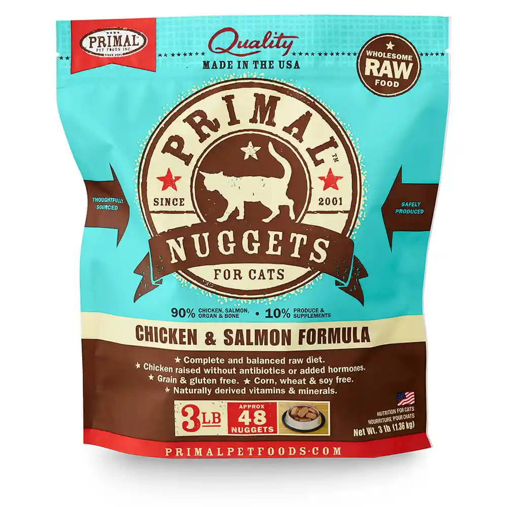 Primal Cat Raw Chicken & Salmon Nuggets 3 Lbs