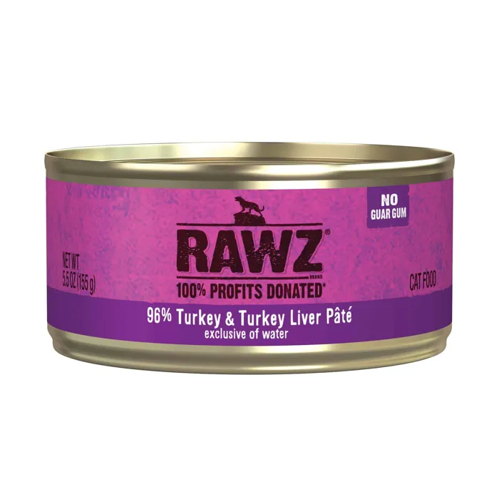 Rawz Cat 96% Turkey & Turkey Liver Pate 5.5 oz