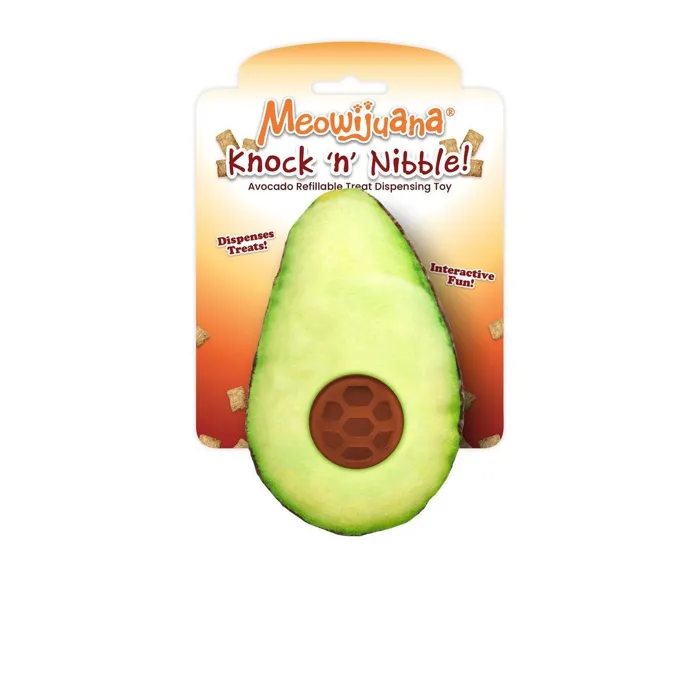 Meowijuana Knock 'n Nibble Avocado Dispenser Toy