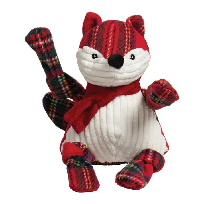 Hugglehounds Holiday - Knottie Tartan Tidings Fox Large