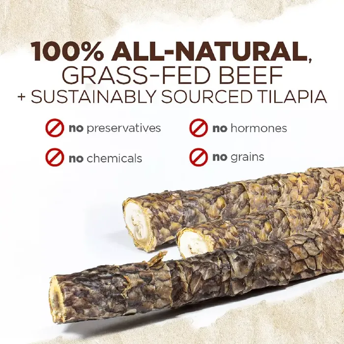 Bulk Natural Farm Power Chew Beef w/ Fish 6"