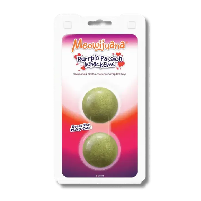 Meowijuana Purrple Passion Catnip Ball 2pk