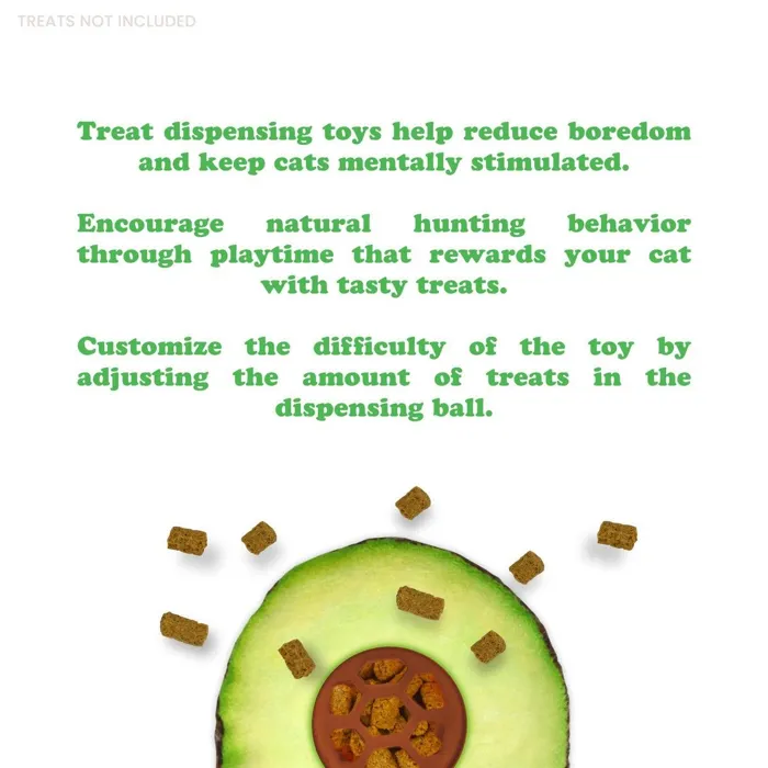 Meowijuana Knock 'n Nibble Avocado Dispenser Toy
