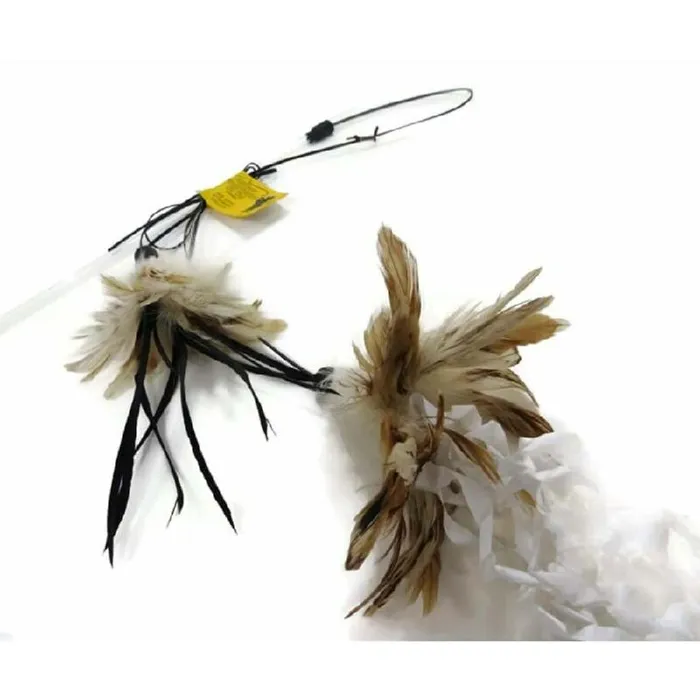 Vee Purrfect Crunchy Feather Toy Wand