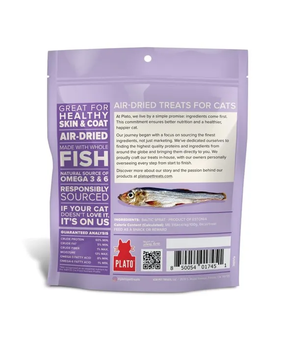 Plato Cat Air Dried Baltic Sprat Treat 1.5 oz