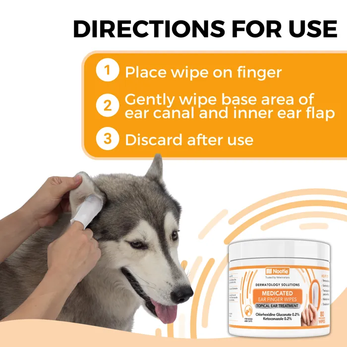 Nootie Medicated Ear Finger Wipes directions