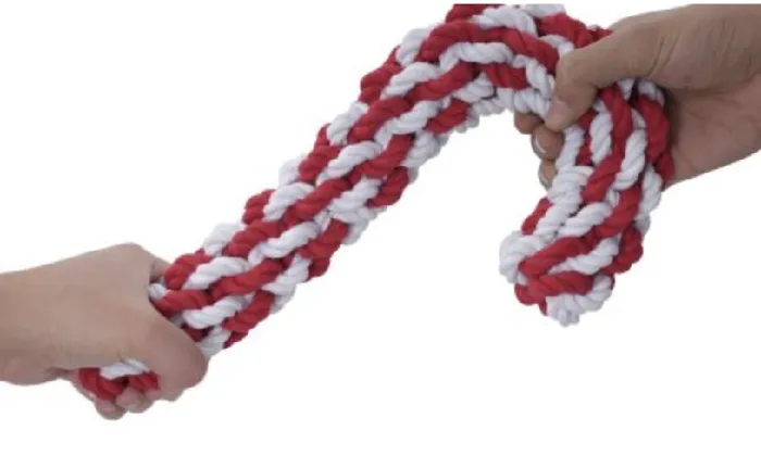 Territory Holiday Toy Candy Cane Rope 12"
