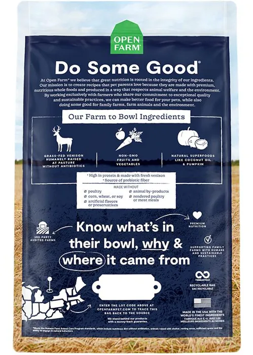 Open Farm Dog Grain Free New Zealand Venison 22 Lb