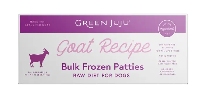 Green Juju Frozen Goat Patties 18 Lbs
