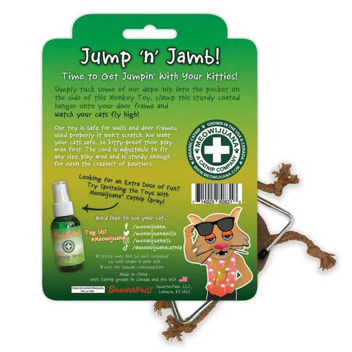 Meowijuana Jump N' Jamb Funky Monkey Toy
