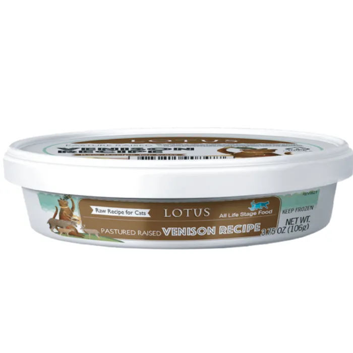 Lotus Pasture Raised Venison Raw Frozen Cat Food 3.5-oz