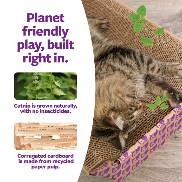 SmartyKat Super Scratcher Chaise catnip lounge cat lifestyle