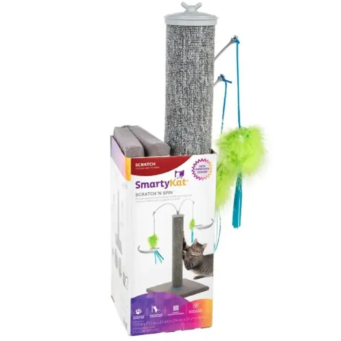 SmartyKat Scratch n' Spin double wand post