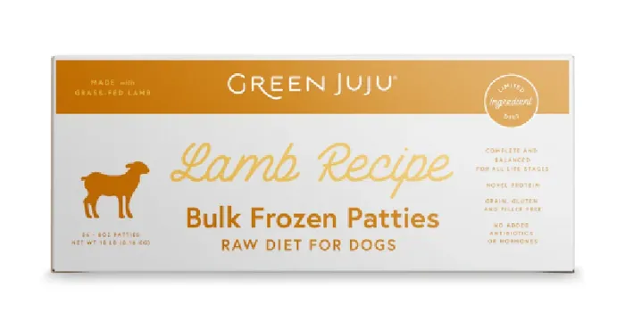Green Juju Frozen Lamb Patties 18 Lbs