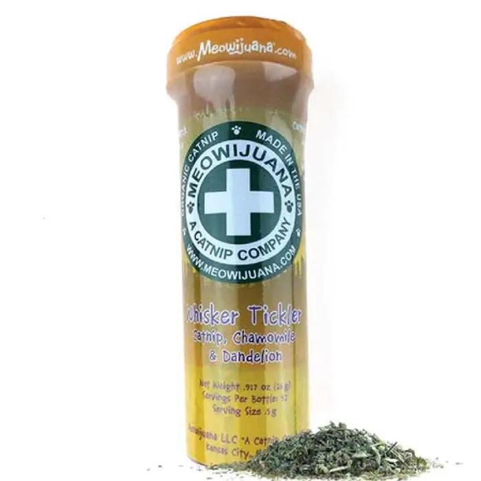 Meowijuana Cat Whisker Tickler Herb Blend Bottle L