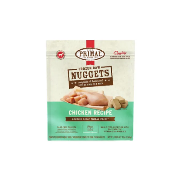 Raw Frozen Canine Chkn Nuggets Dog Food 3-lb