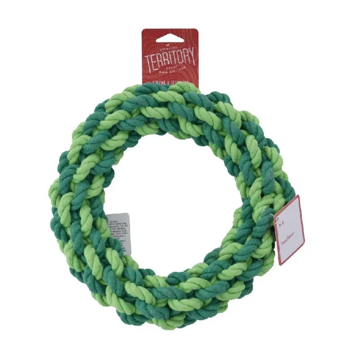 Territory Holiday Toy Wreath Braided Rope 8"