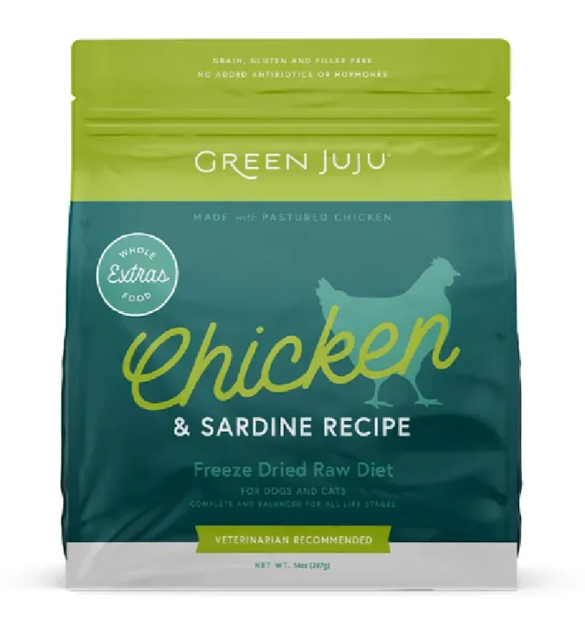 Green Juju Freeze Dried Chicken & Sardine 14 Oz