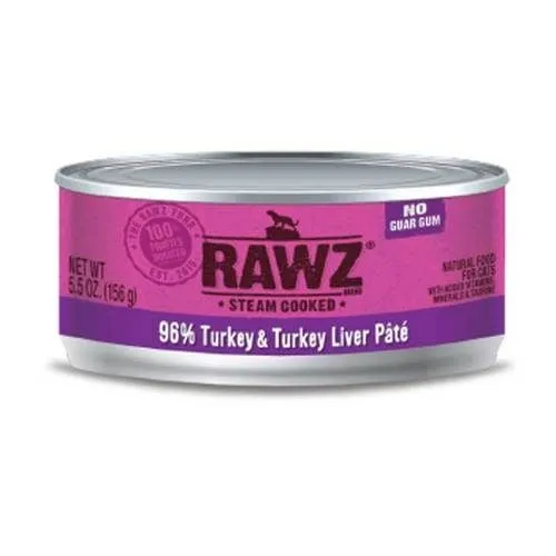 Rawz Cat 96% Turkey & Turkey Liver Pate 5.5 oz