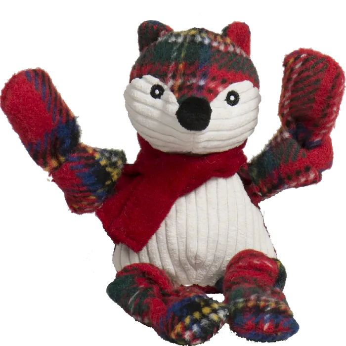 Hugglehounds Holiday - Knottie Tartan Tidings Fox Small