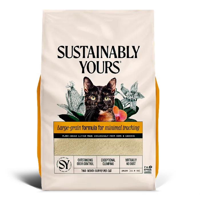 Sustainably Yours Cat Litter Large Grain 26 Lbs