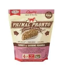 Primal Dog Frozen Pronto Turkey & Sardine 4 Lbs