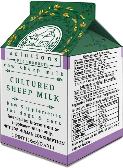 Solutions Raw Cultured Sheep's Milk 16 oz