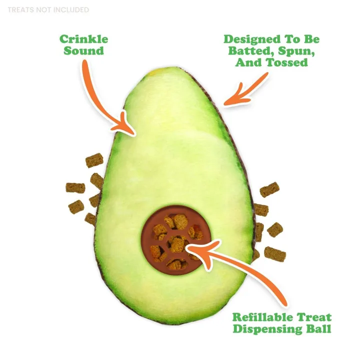 Meowijuana Knock 'n Nibble Avocado Dispenser Toy