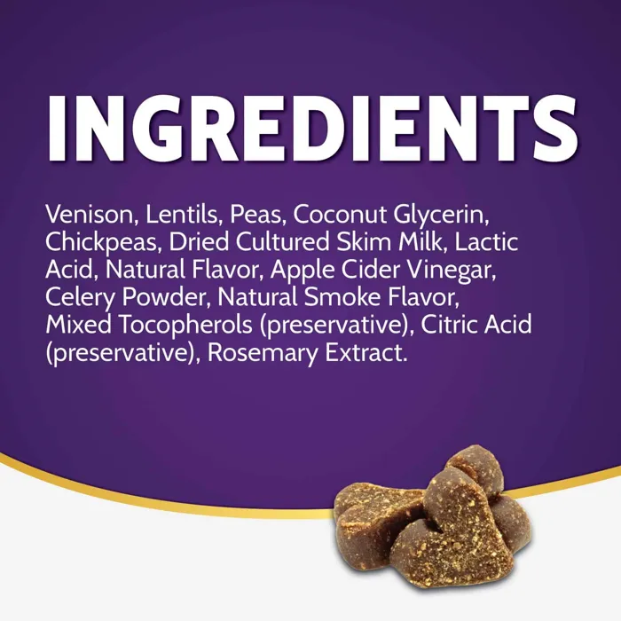Zignature Dog Treat Soft Moist Venison Hearts 4 oz